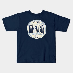 Tampa Bay Florida Hand Drawn Typography Baseball T-Shirt Kids T-Shirt